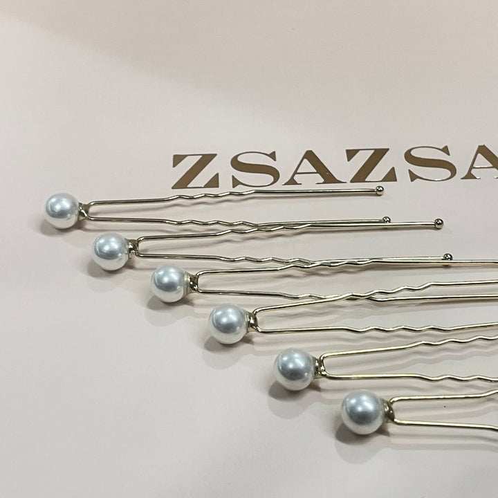 Pearl pins set of 6