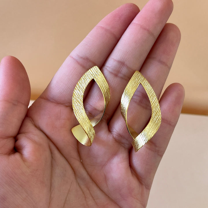 Gold handmade earrings