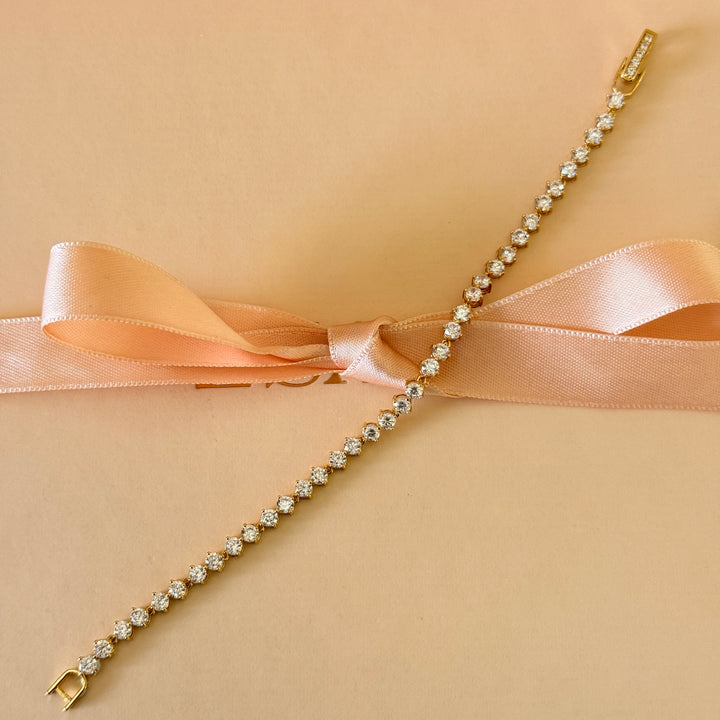 Zircone dainty gold plated bracelet
