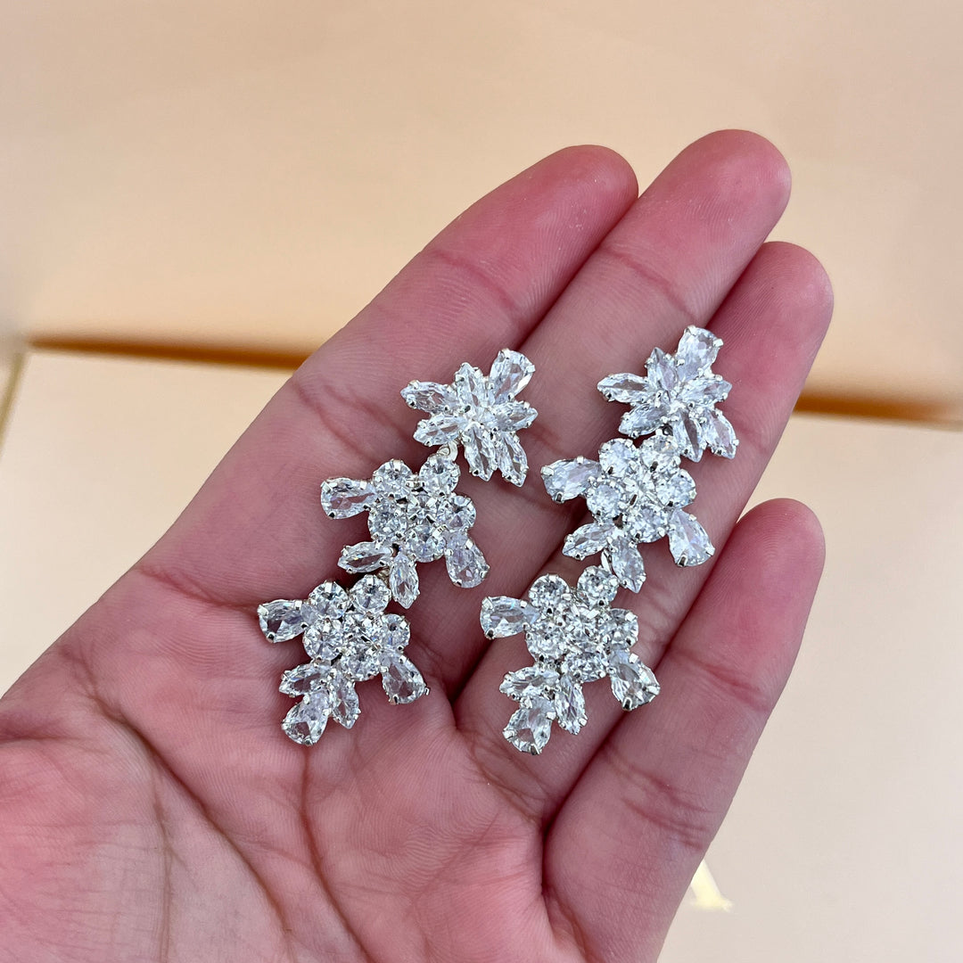 Mixed stones silver zircone set