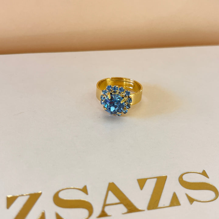 Light blue Swarovski crystals set