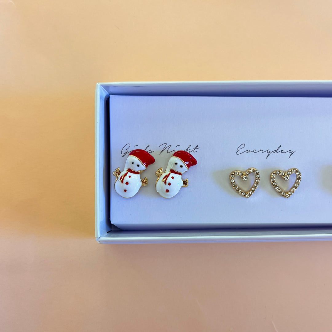 Christmas studs earrings box