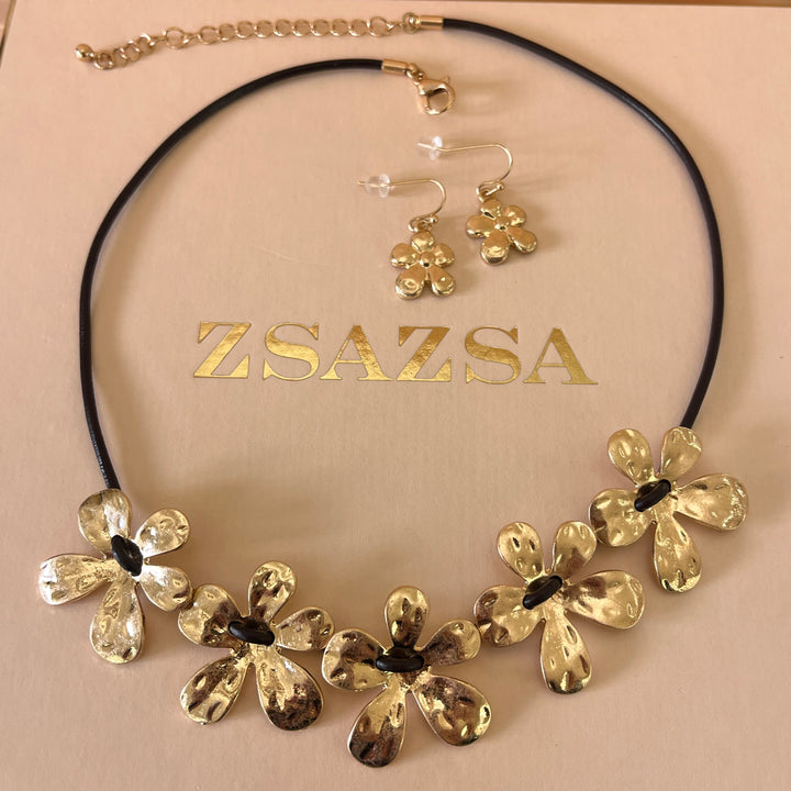 Flower gold plated set