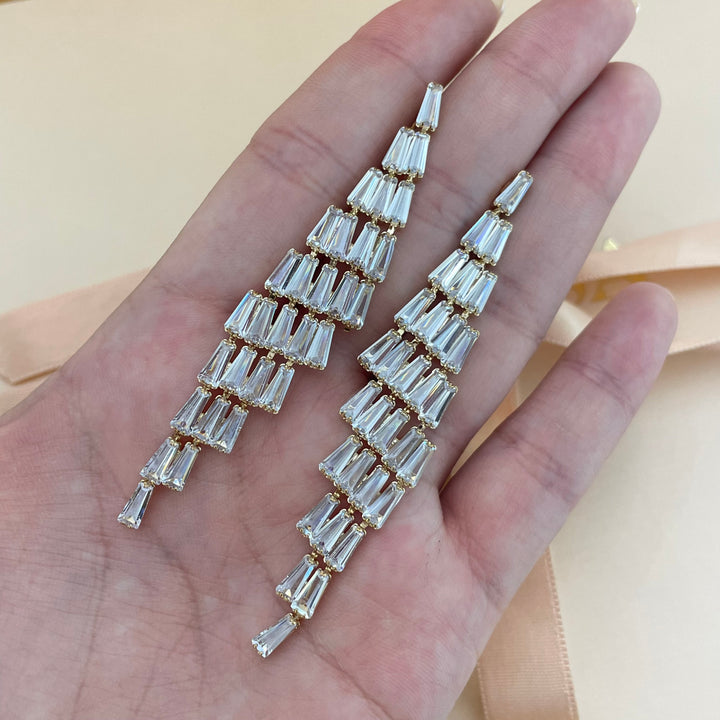 Baguette earrings