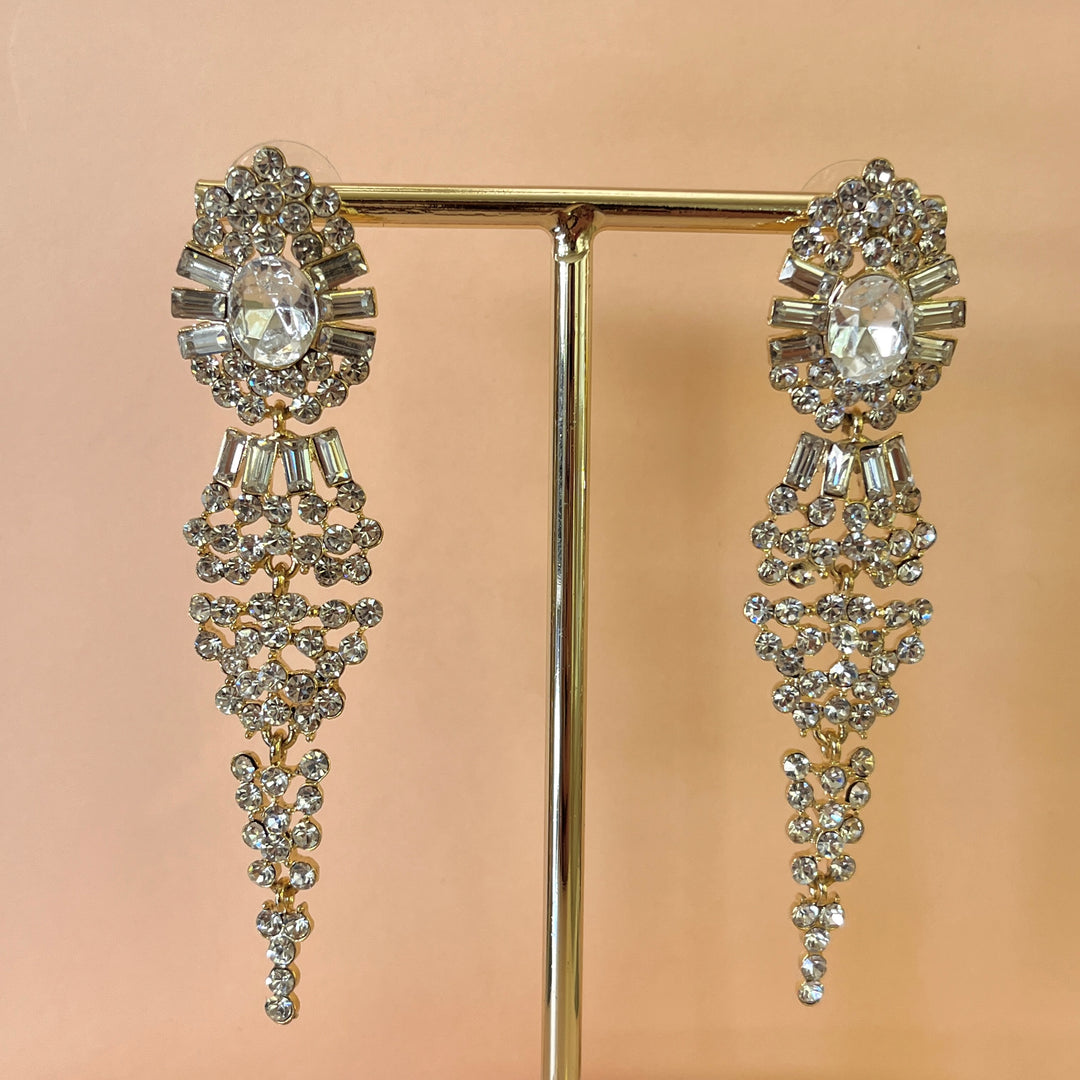 Swarovski crystals gold plated earrings