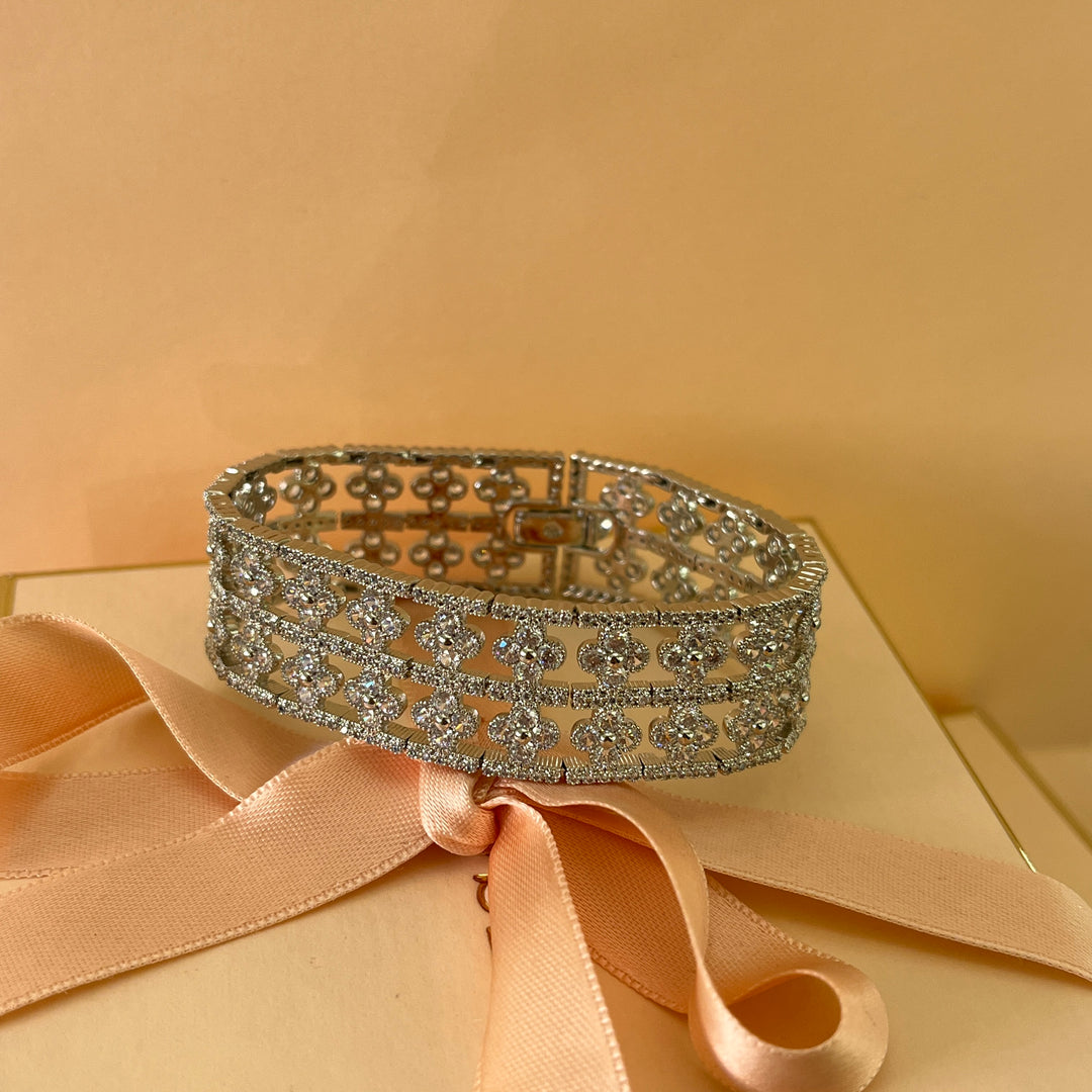 Silver zircone bracelet