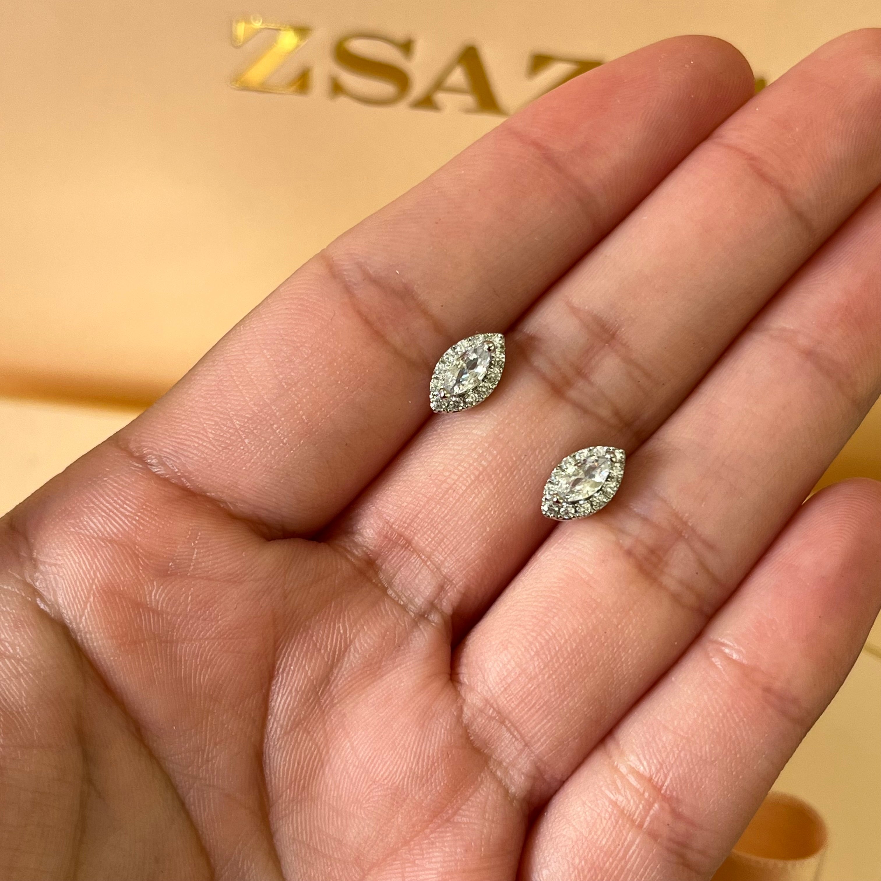 Marquise zircone studs