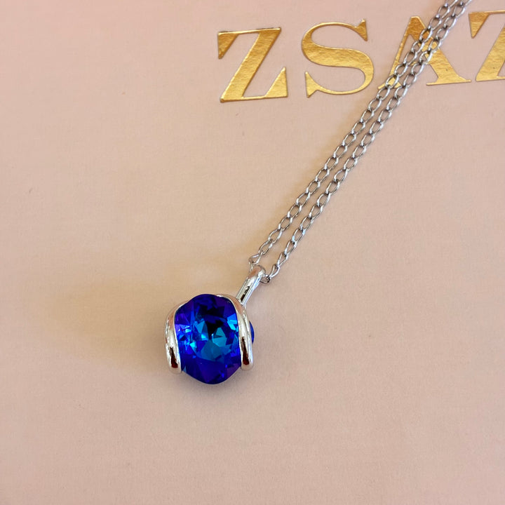 Murano royal blue sterling silver set