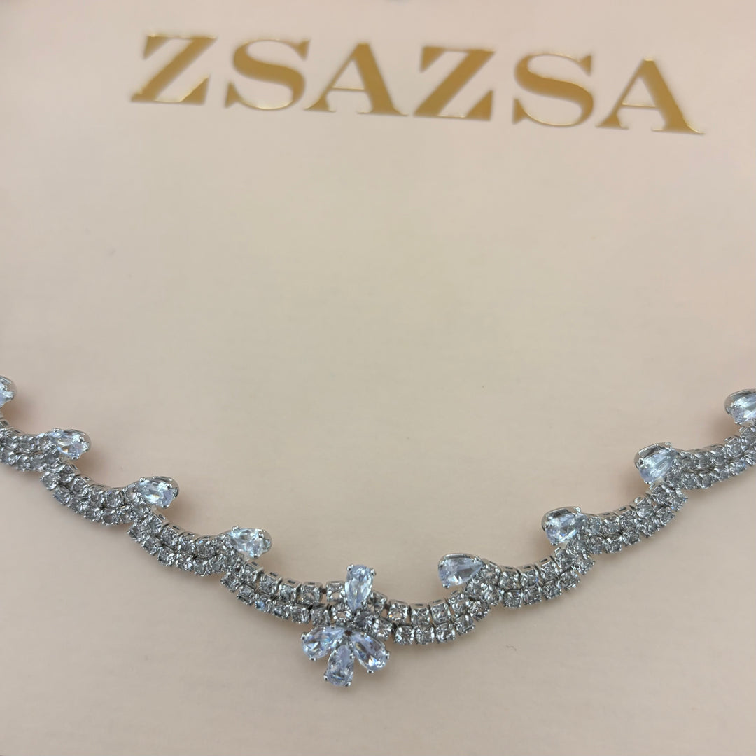 Zircone silver set