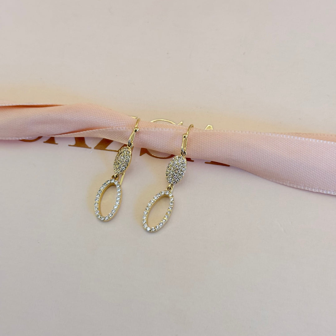 Dainty zircone gold plated hooks