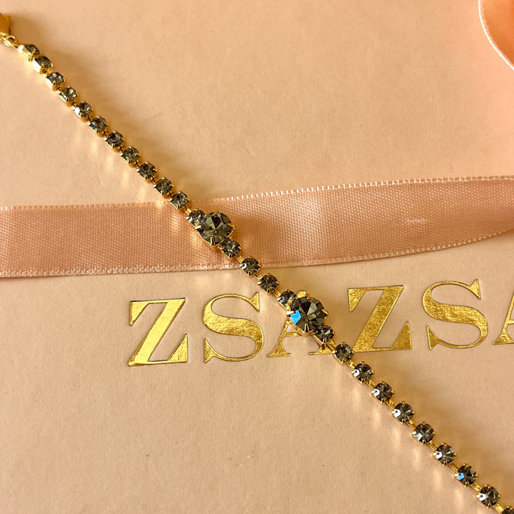 Grey preciosa crystals bracelet