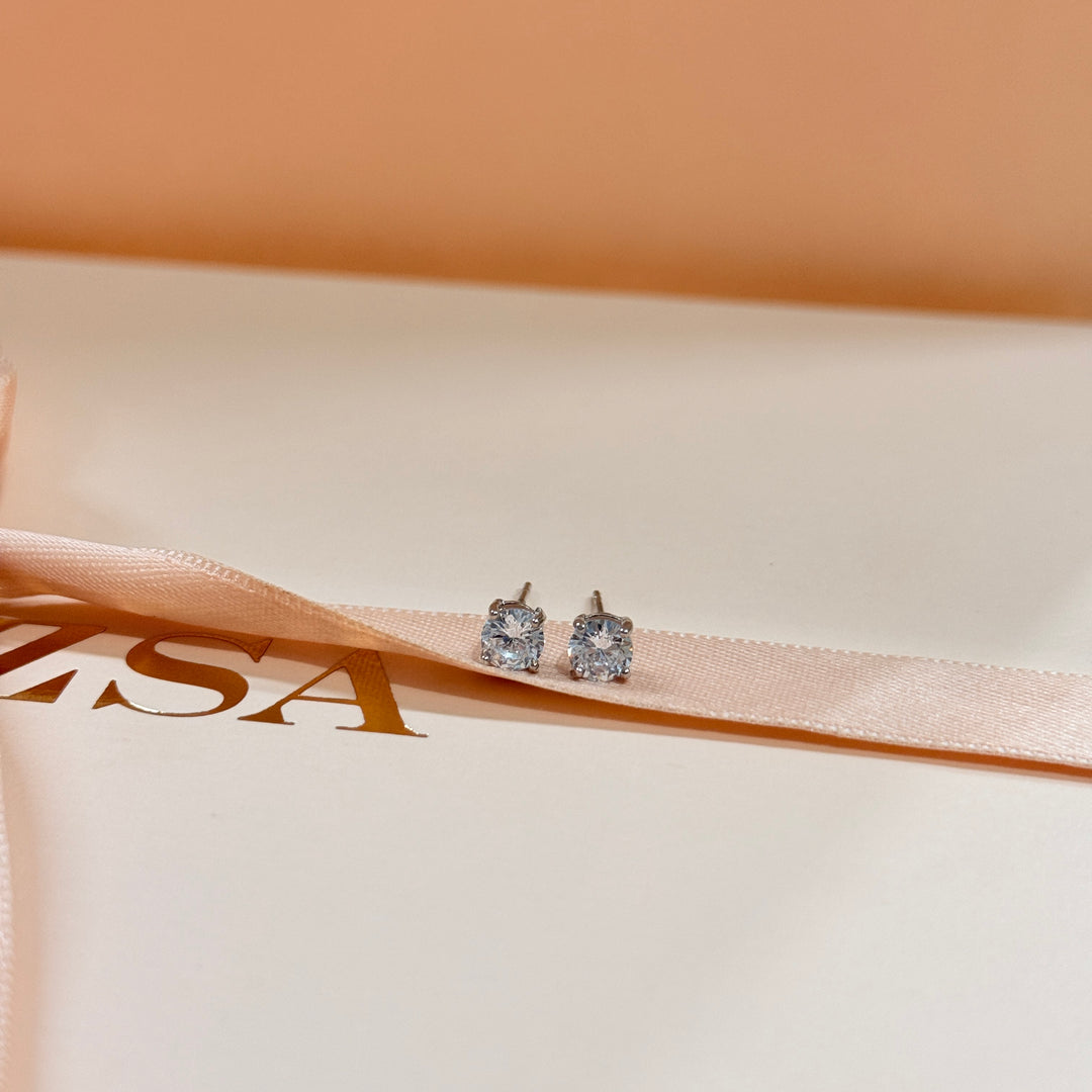 Tennis zircone silver earrings and bracelet