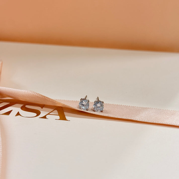 Tennis zircone silver earrings and bracelet