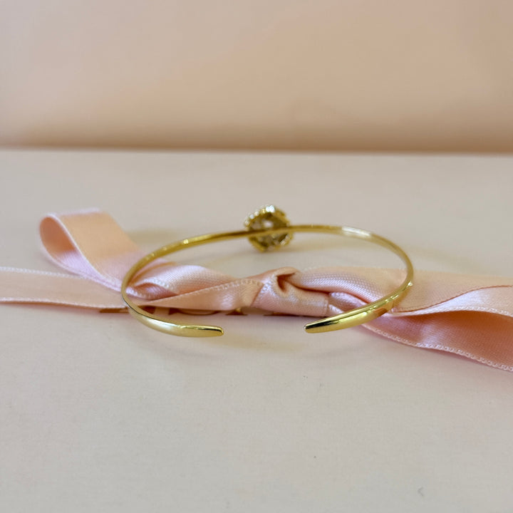Zircone dainty gold plated bangle