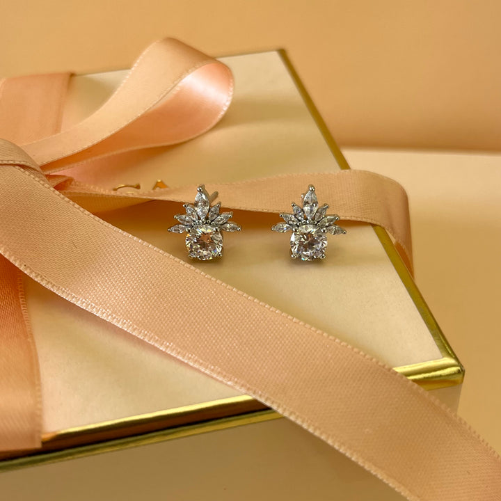 Silver zircone studs