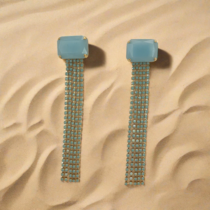 Fringe Swarovski crystals earrings