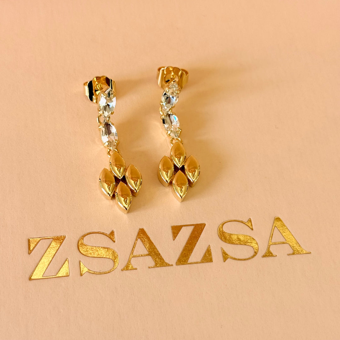 Marquise Swarovski crystals earrings and bracelet
