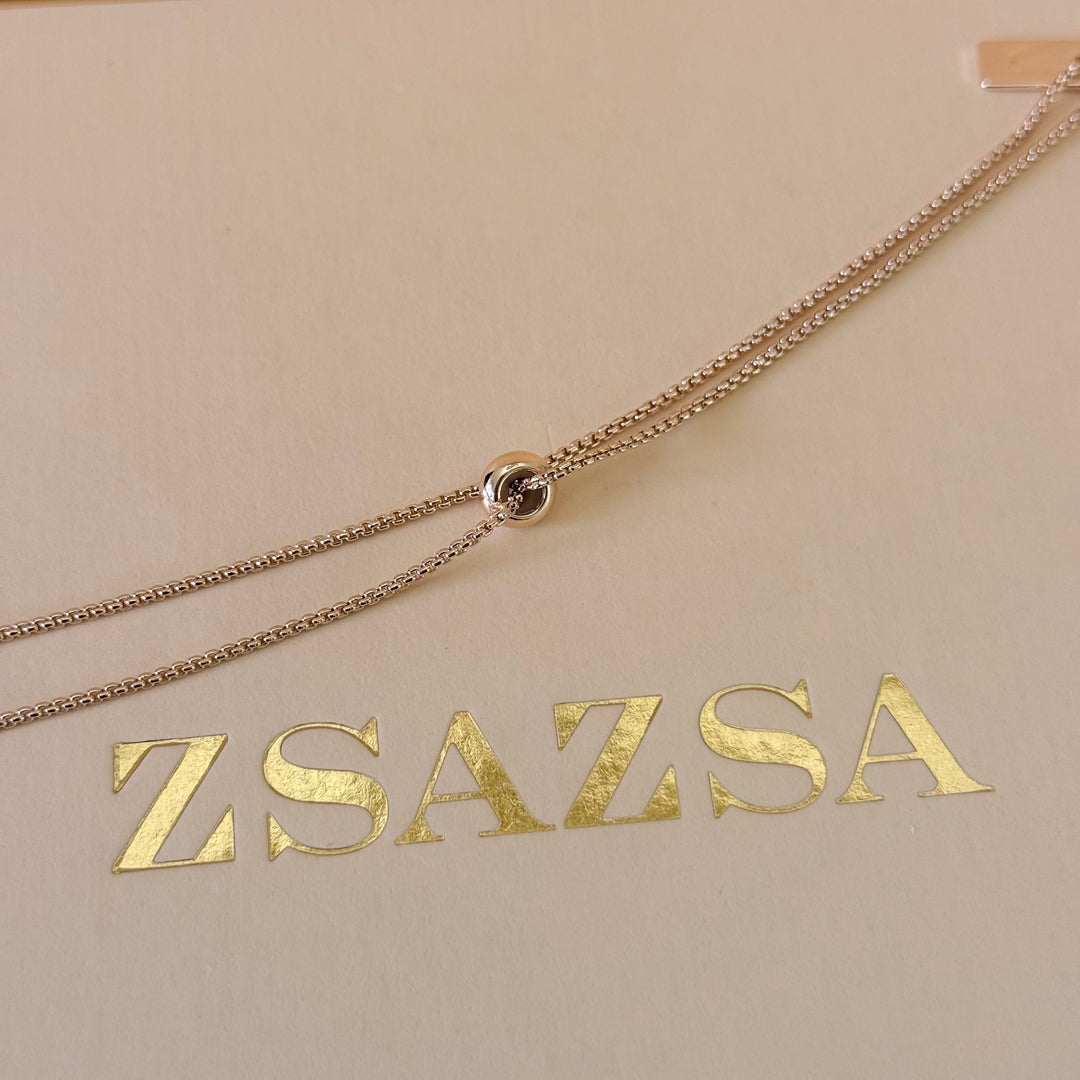 Brown and bronze mixed texture long adjustable necklace