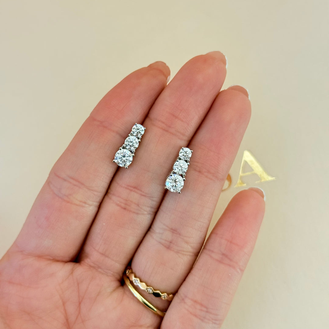 Trilogy zircone sterling silver set