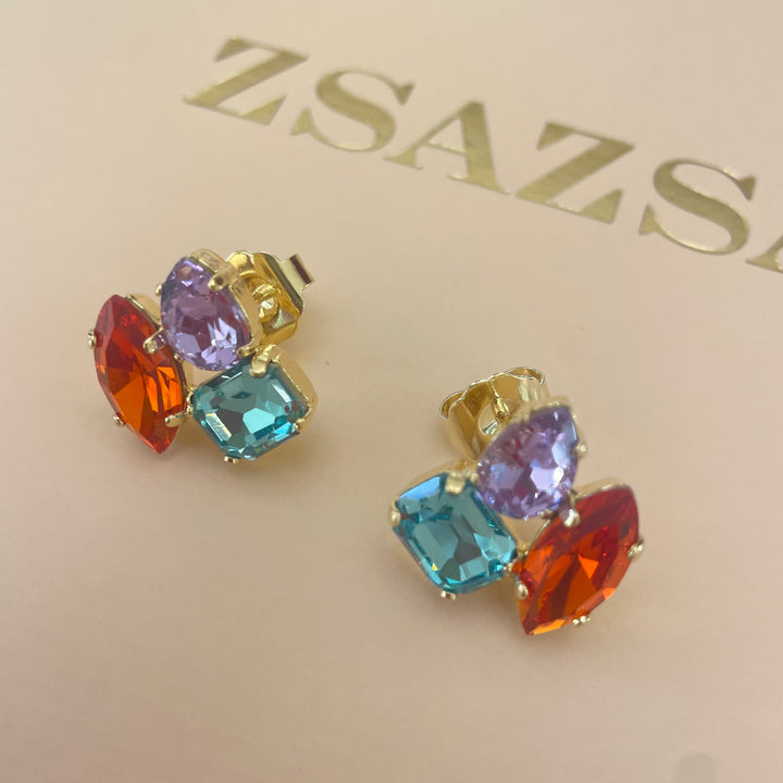 Multicolour Swarovski crystals set