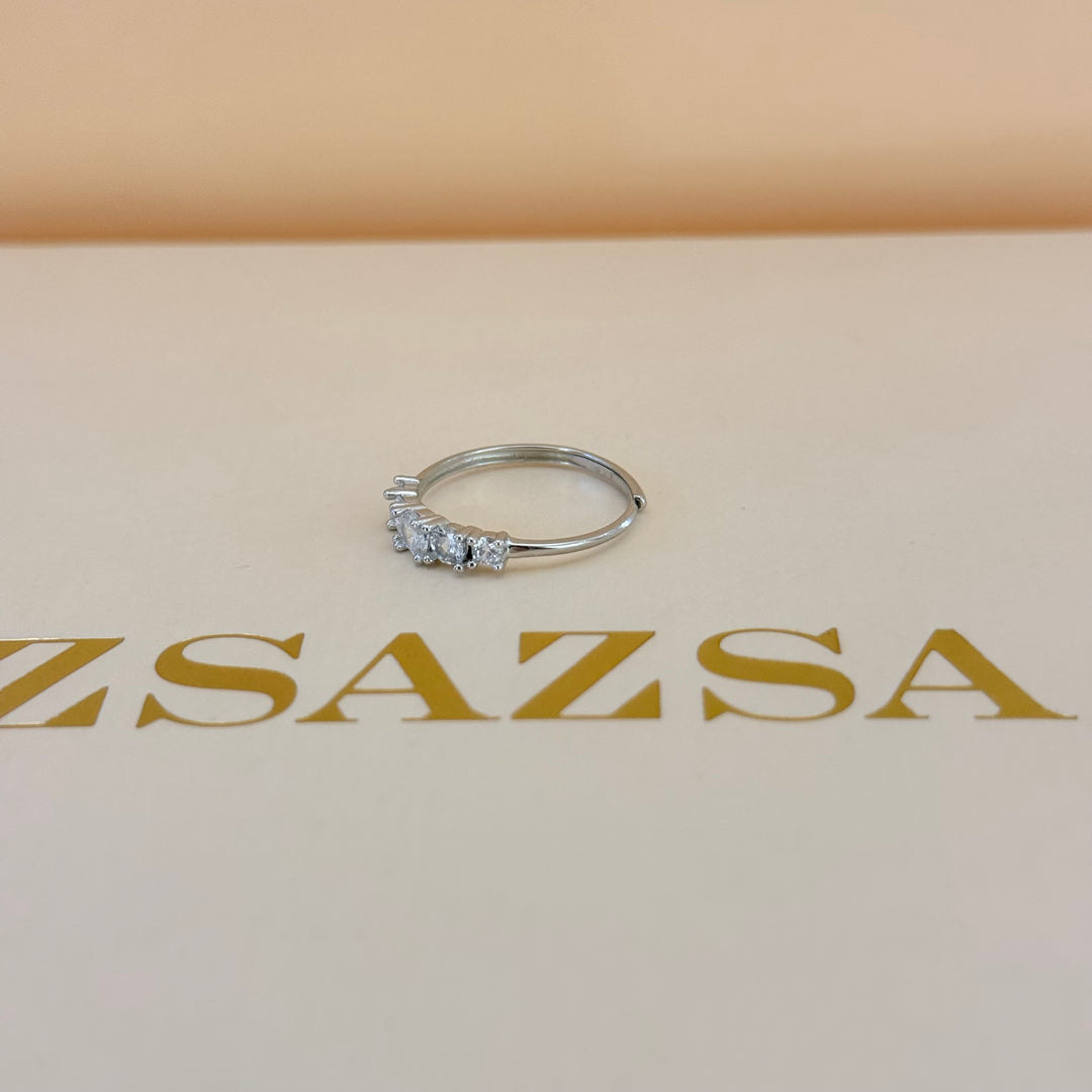 Trilogy zircone sterling silver set