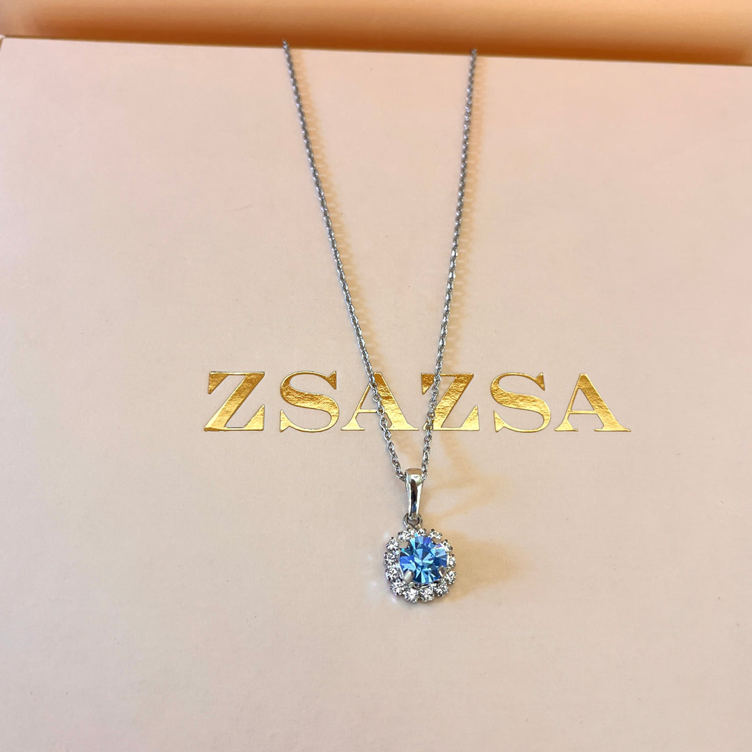 Light blue Swarovski crystals set