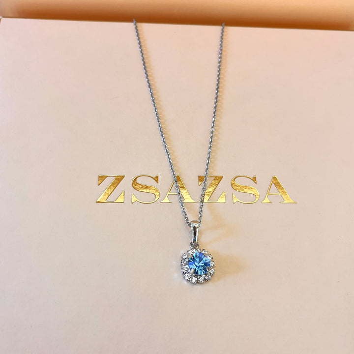 Light blue Swarovski crystals set