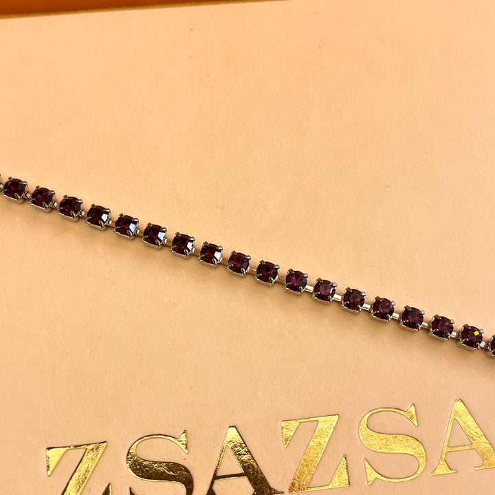 Purple preciosa crystals bracelet