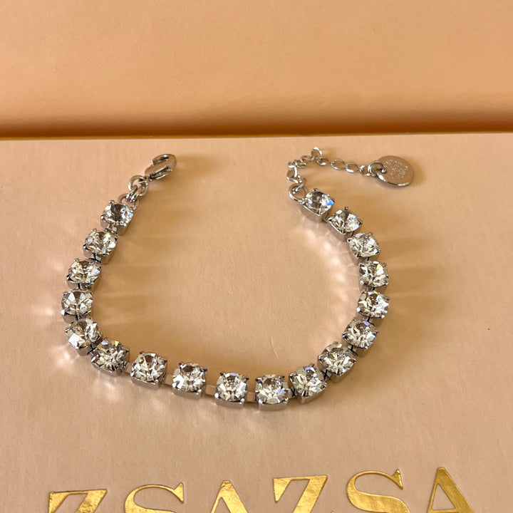 Swarovski crystal white gold plated bracelet