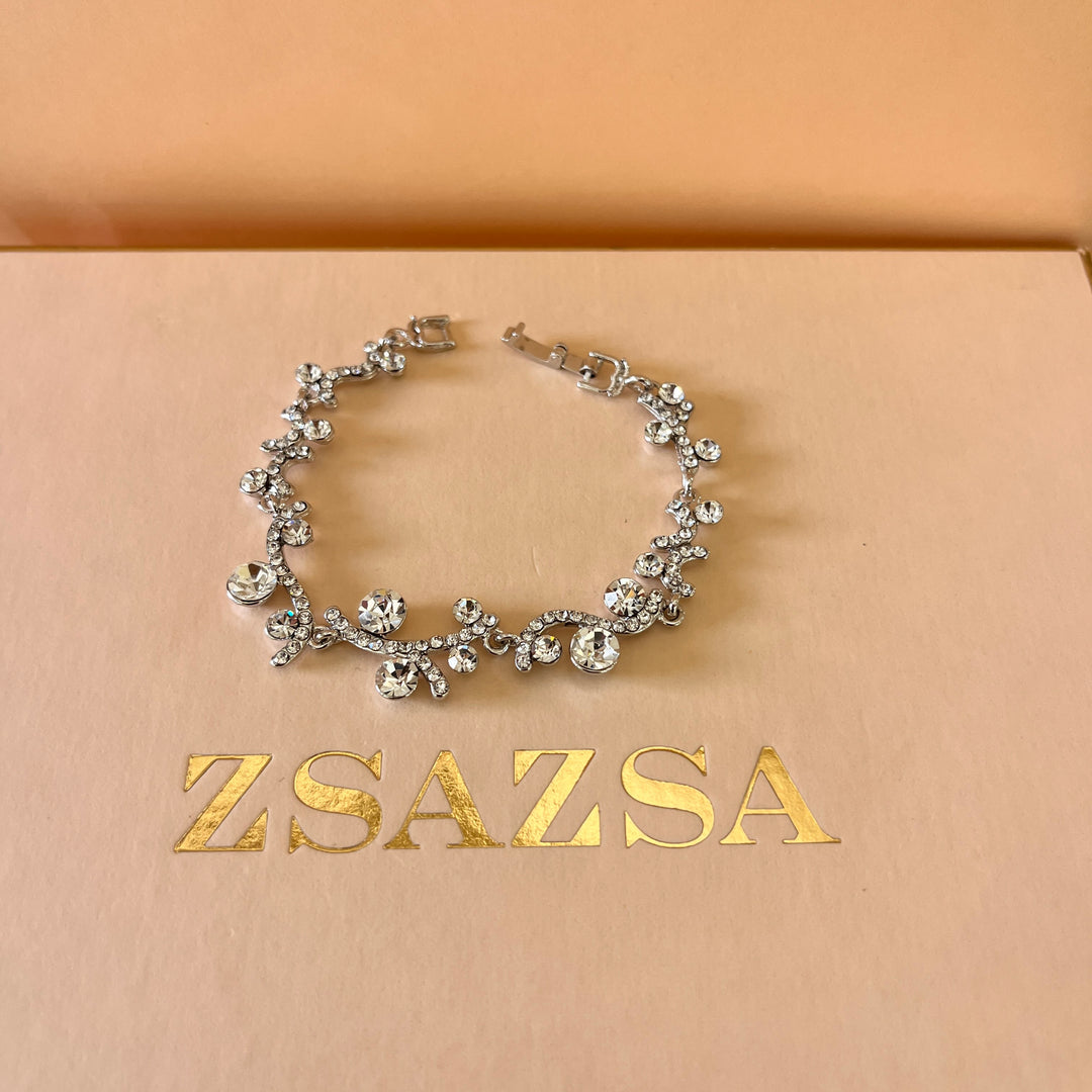 Swarovski crystal white gold plated bracelet