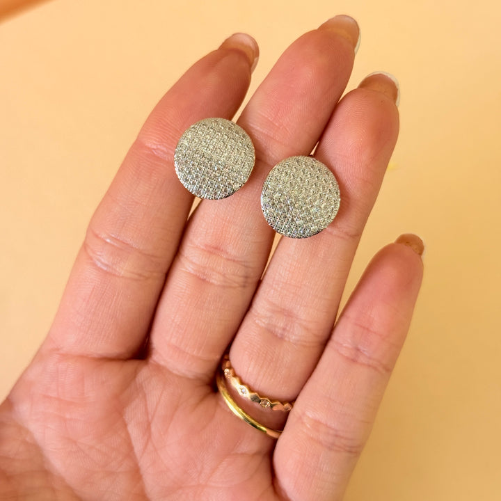 Round zircone gold and silver plated set