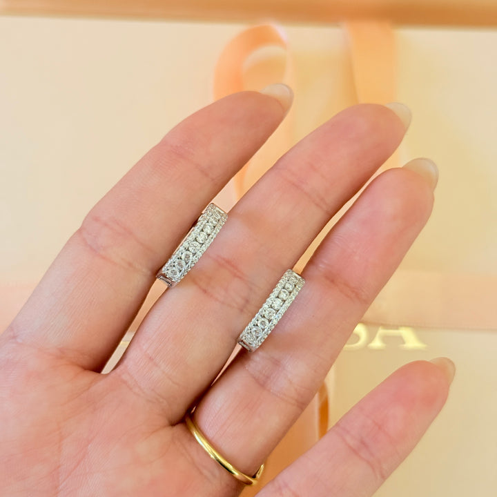 Sterling silver zircone hoops