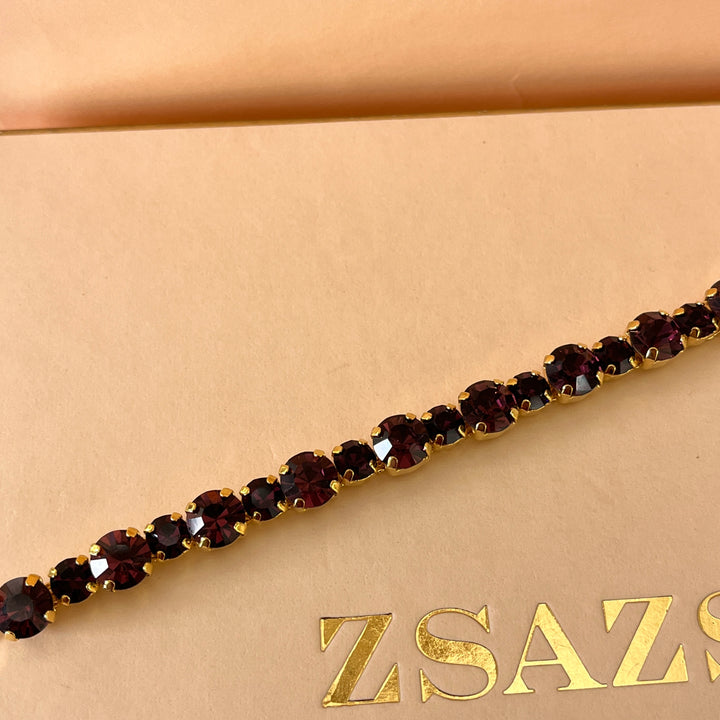 Purple preciosa crystals bracelet