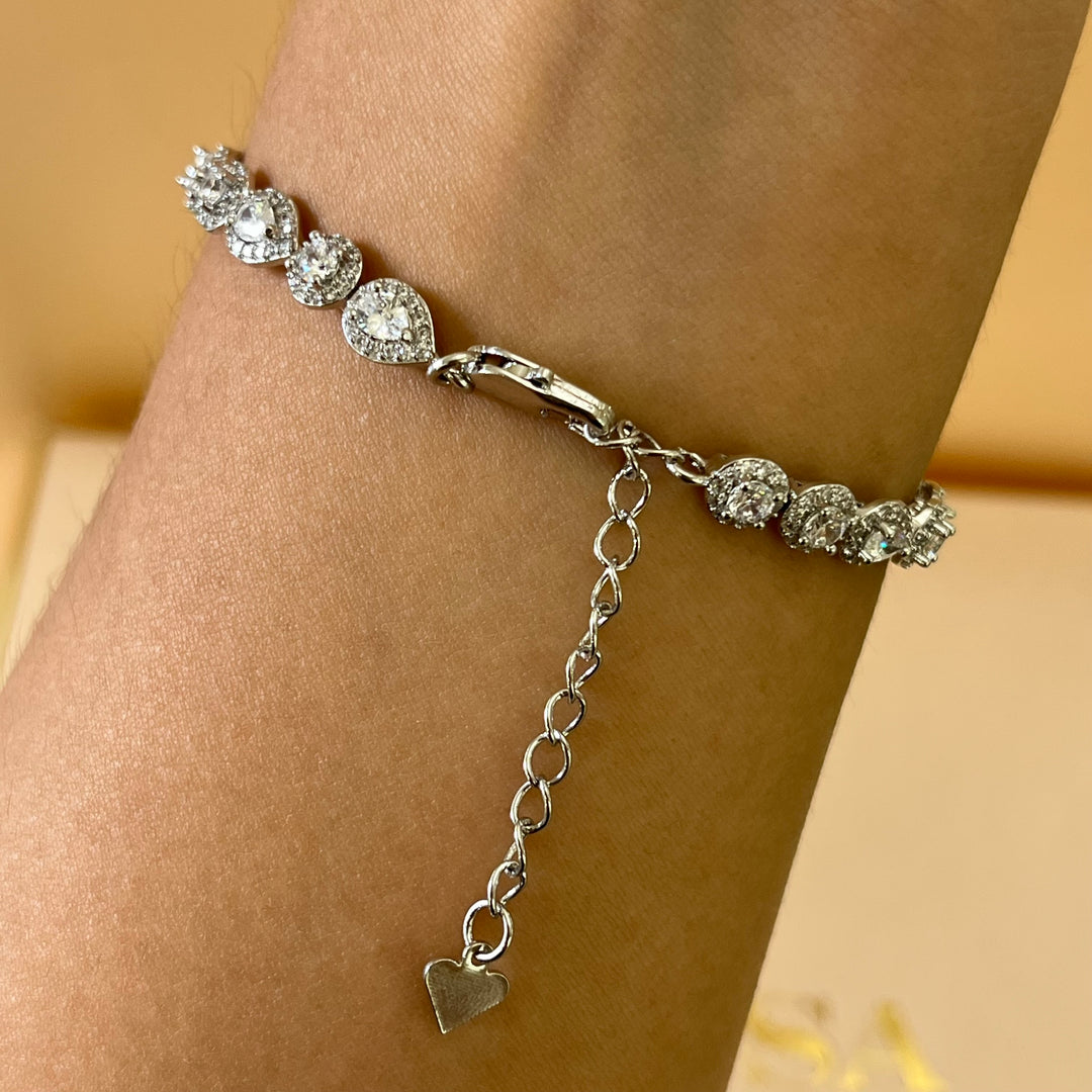 Silver zircone bracelet