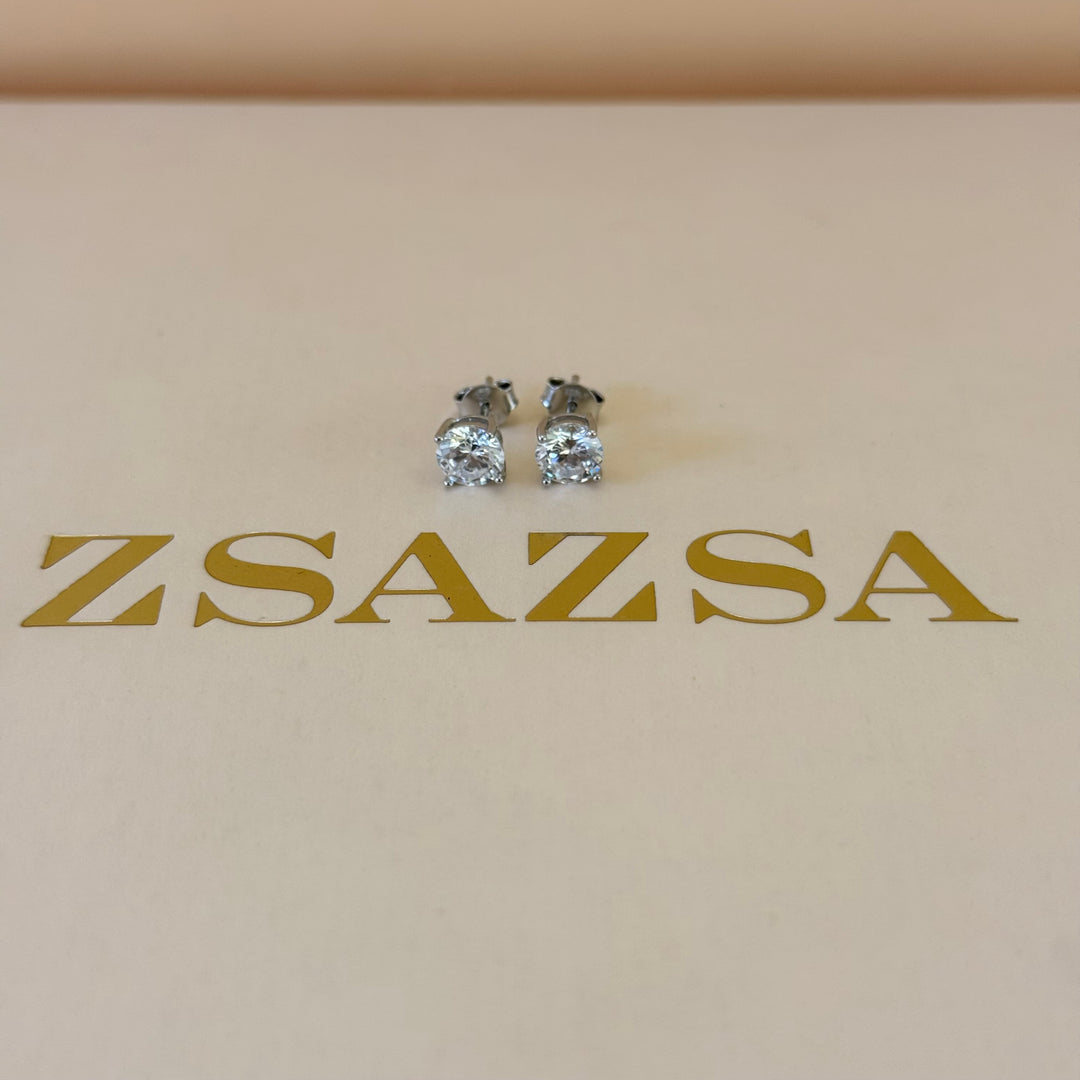 Solitaire zircone sterling silver set