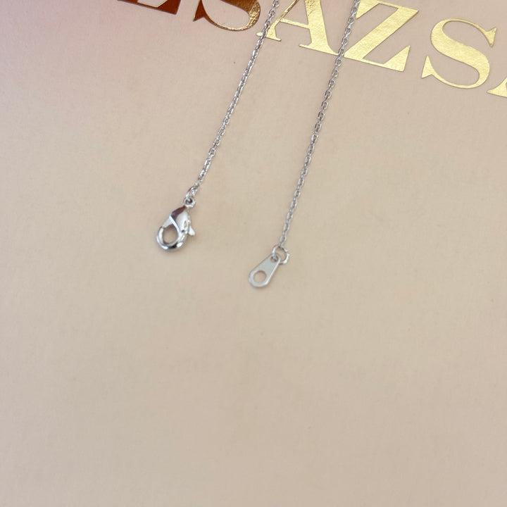 Plain dainty love silver pendant