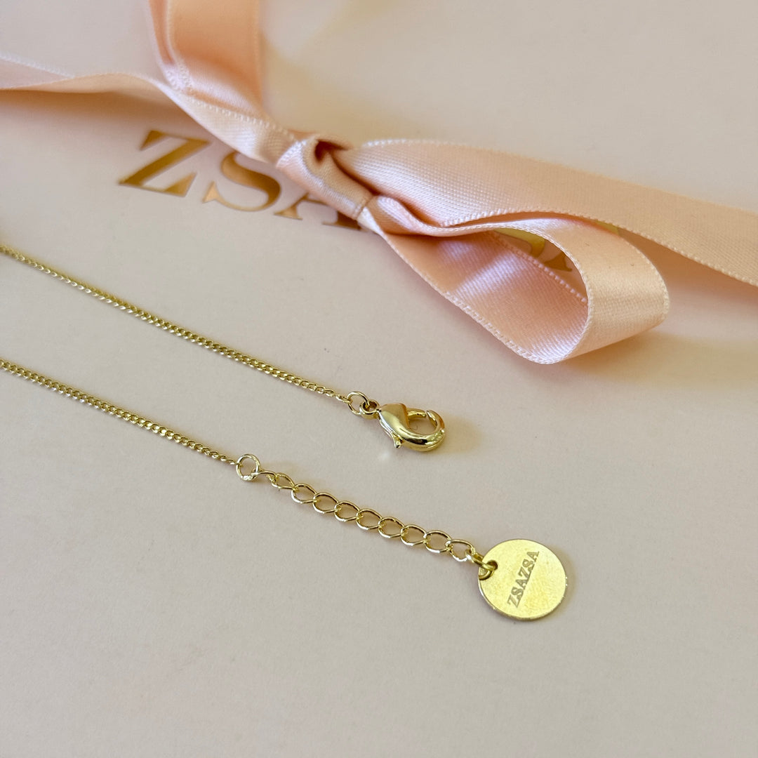 Zircone rectangular in the middle gold plated bracelet