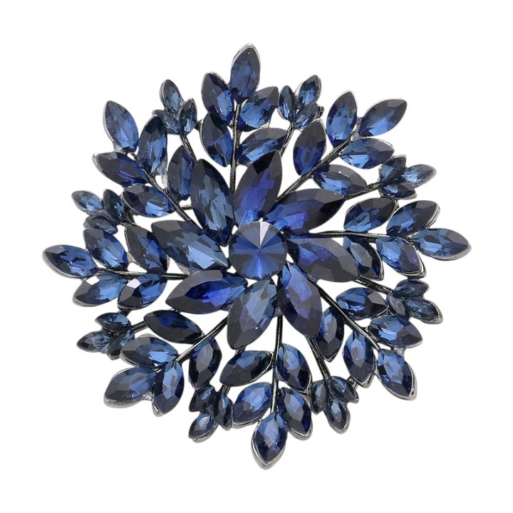 Marquise Stone Cluster Flower Pin Brooch