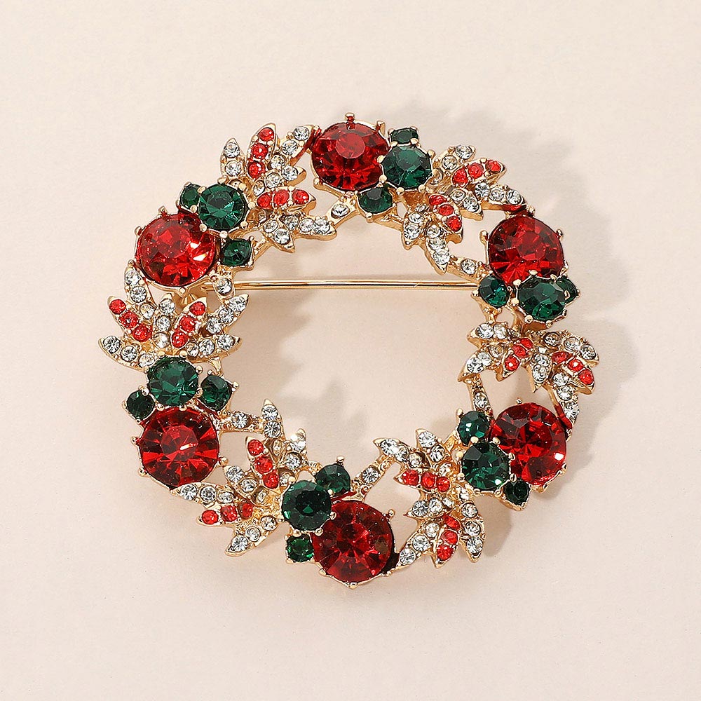 Christmas Wreath Pin Brooch