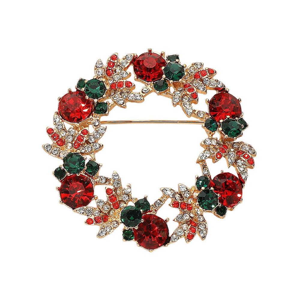 Christmas Wreath Pin Brooch
