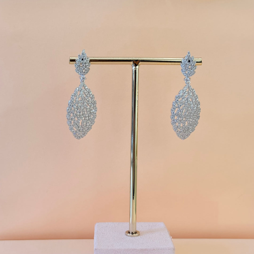 Marquise zircone silver earrings