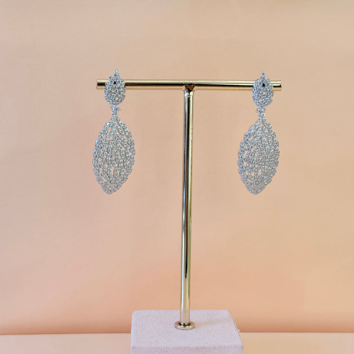 Marquise zircone silver earrings