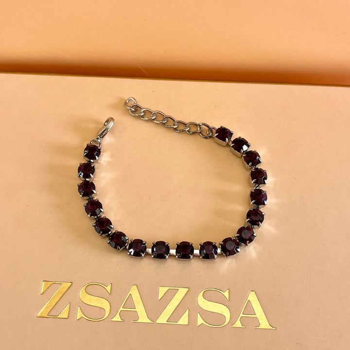 Purple preciosa crystals bracelet