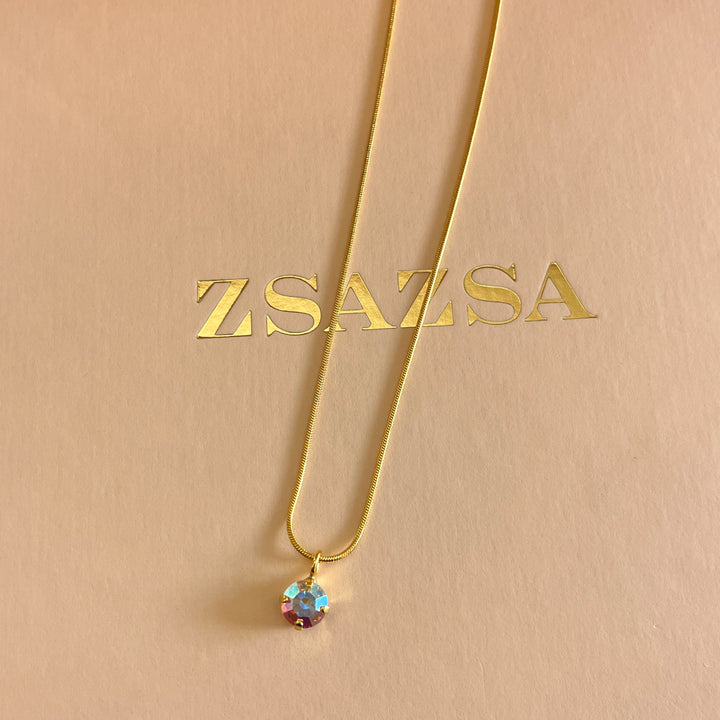Aurora borealis Swarovski crystal pendant