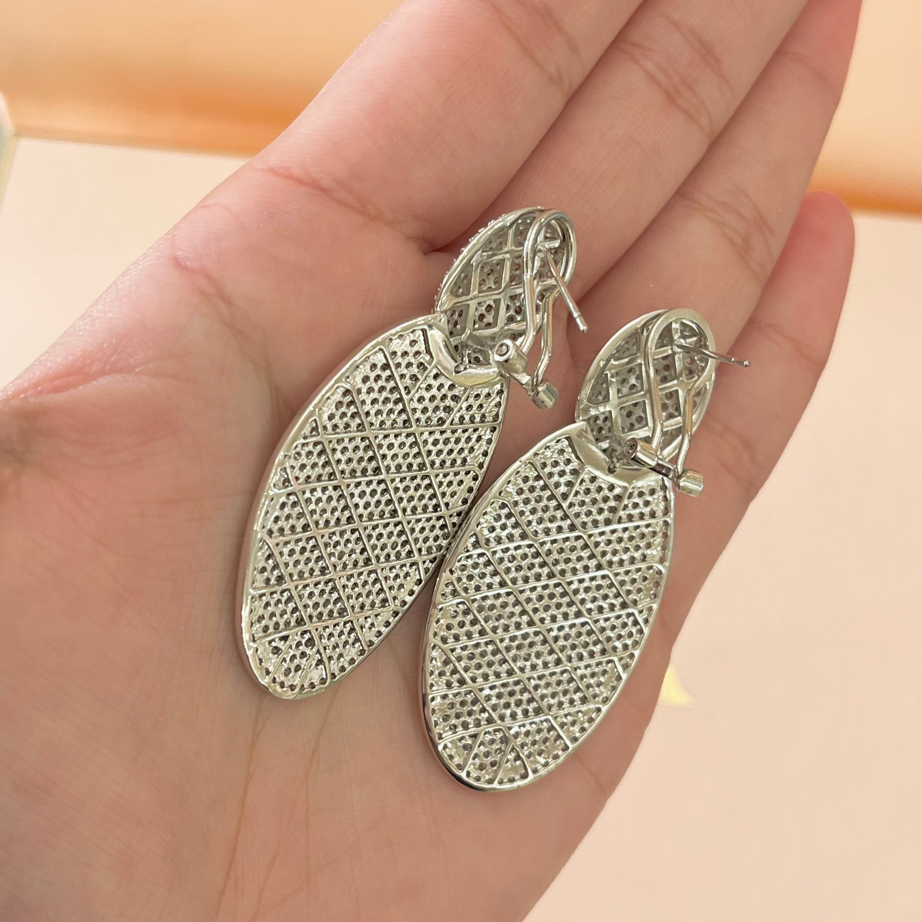 Silver zircone earrings