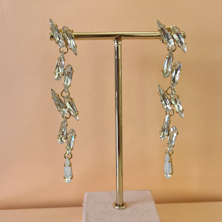 Swarovski crystals marquise gold plated earrings