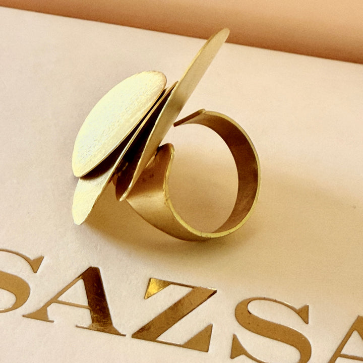 Handmade Three Circle Gold Ring | Gold Plated | ZsaZsa