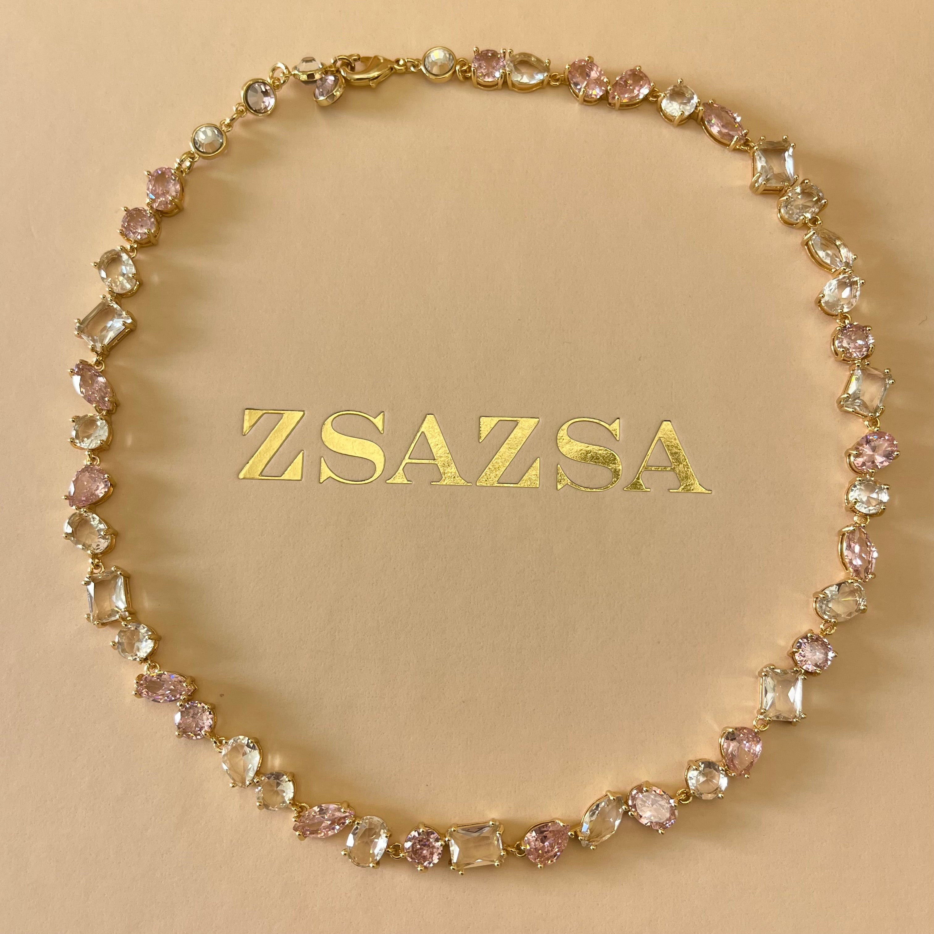 Light pink zircone set