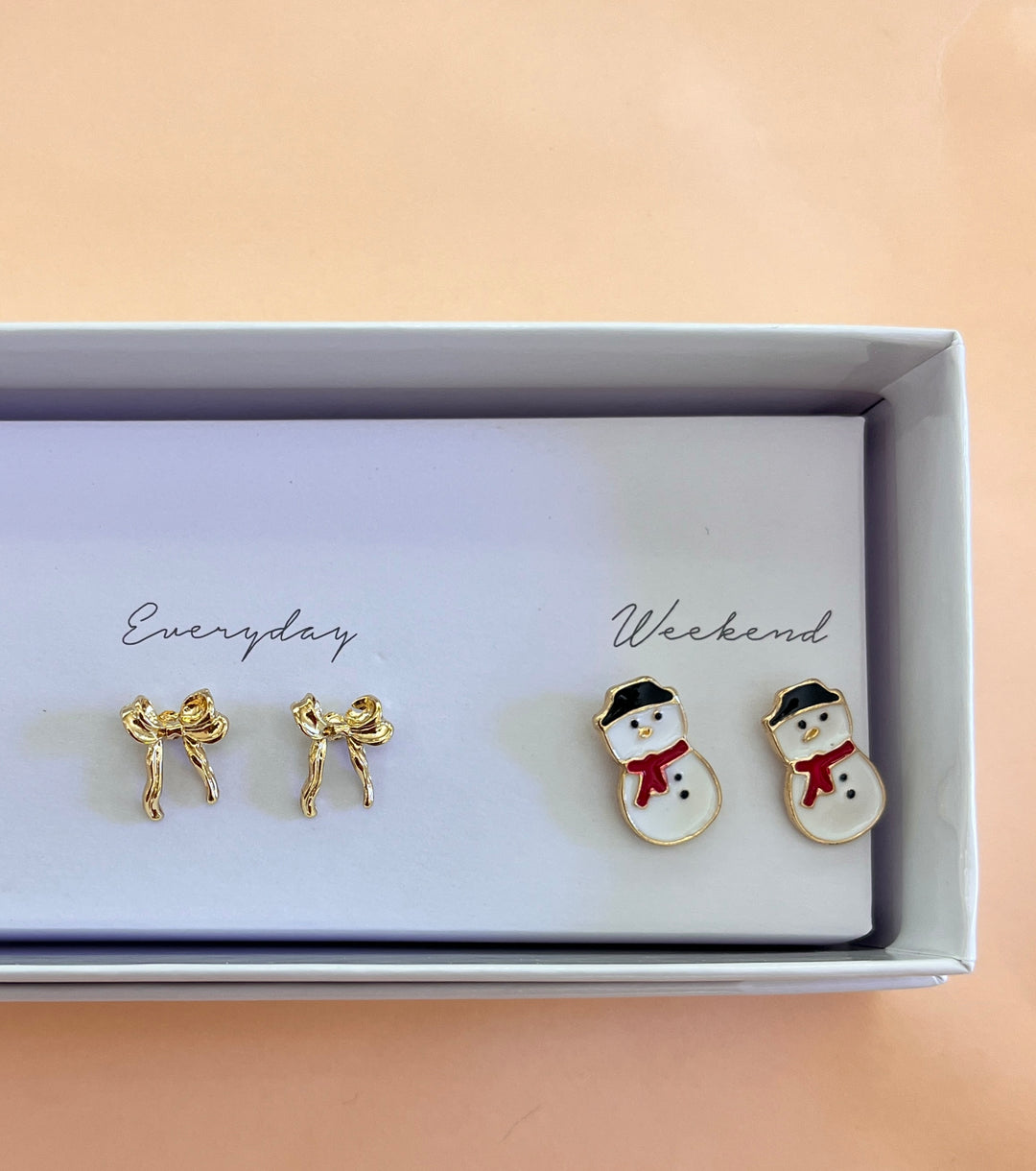 Christmas studs earrings box