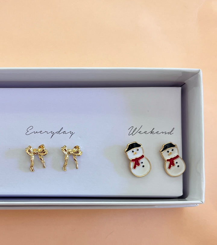 Christmas studs earrings box